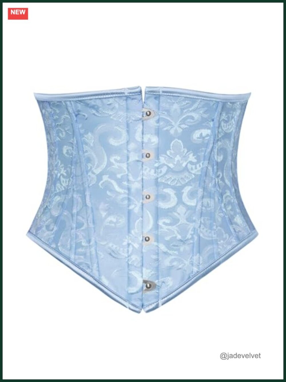 Satin Corset Belt Waist Training Cincher with Lace-Up Back